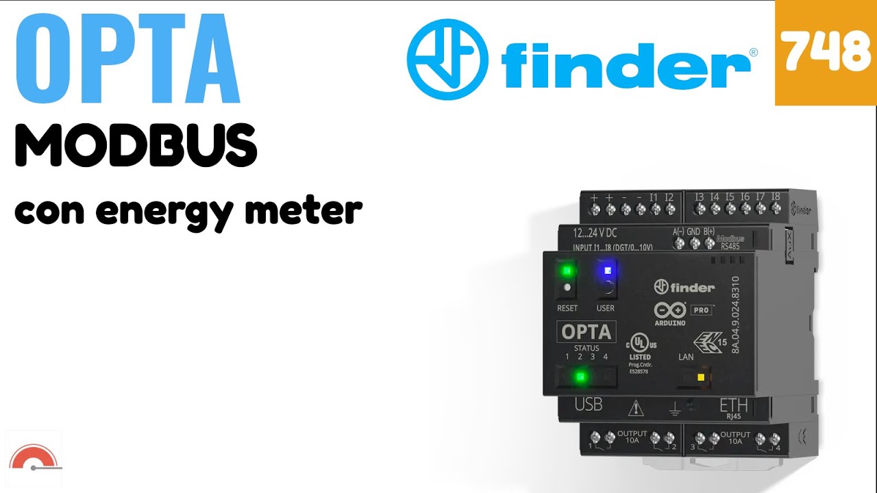 Collegare un energy meter via modbus con OPTA Finder - Video 748