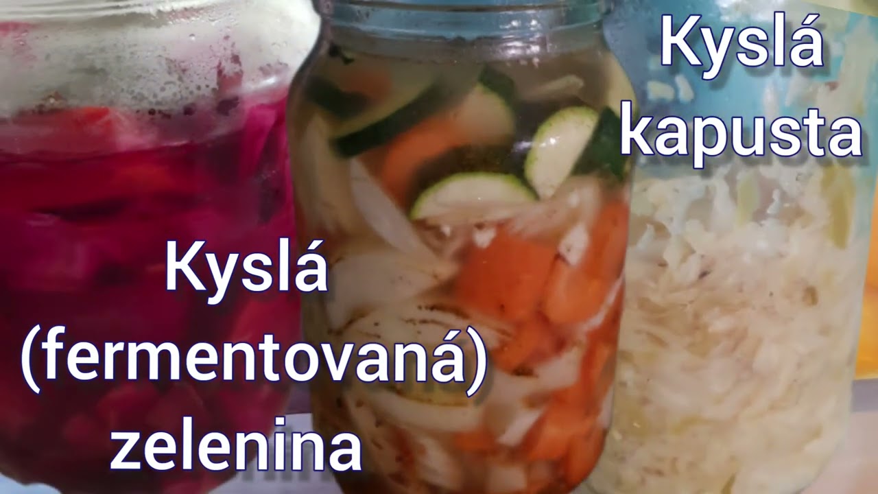 FERMENTOVAN&Aacute; ZELENINA a KYSL&Aacute; KAPUSTA. Probiotikum. Zelenina + Soľ + Voda + 4-5 dn&iacute; kvasenia.