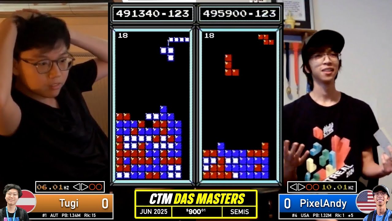 BACK AT IT AGAIN! Tugi, Andy | SEMIS | Classic Tetris Monthly DAS Masters Event June 2025