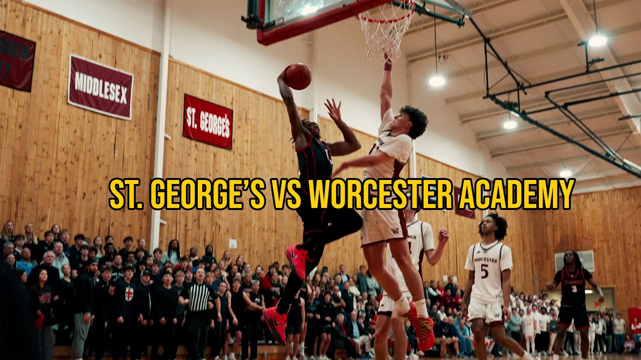 St Georges vs Worcester Academy NEPSAC AA Matchup Payton Kamin goes off, Dwyane Chess catches a body
