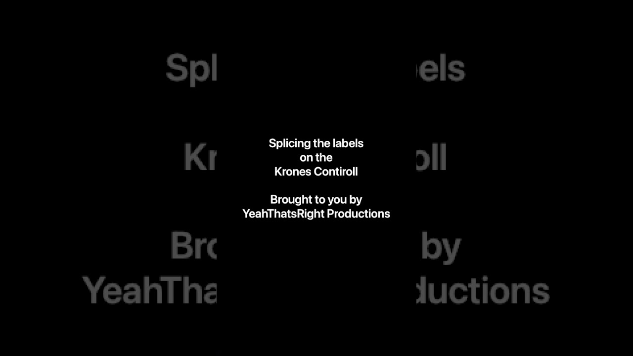 Splicing the labels on the Krones Contiroll