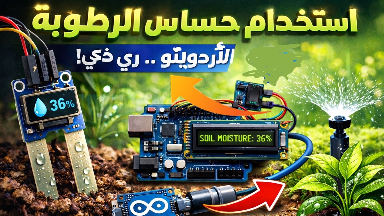 وفر جزء من وقتك و جهدك 💯 - عمل نظام الري الذكي☘️ بالأردوينو