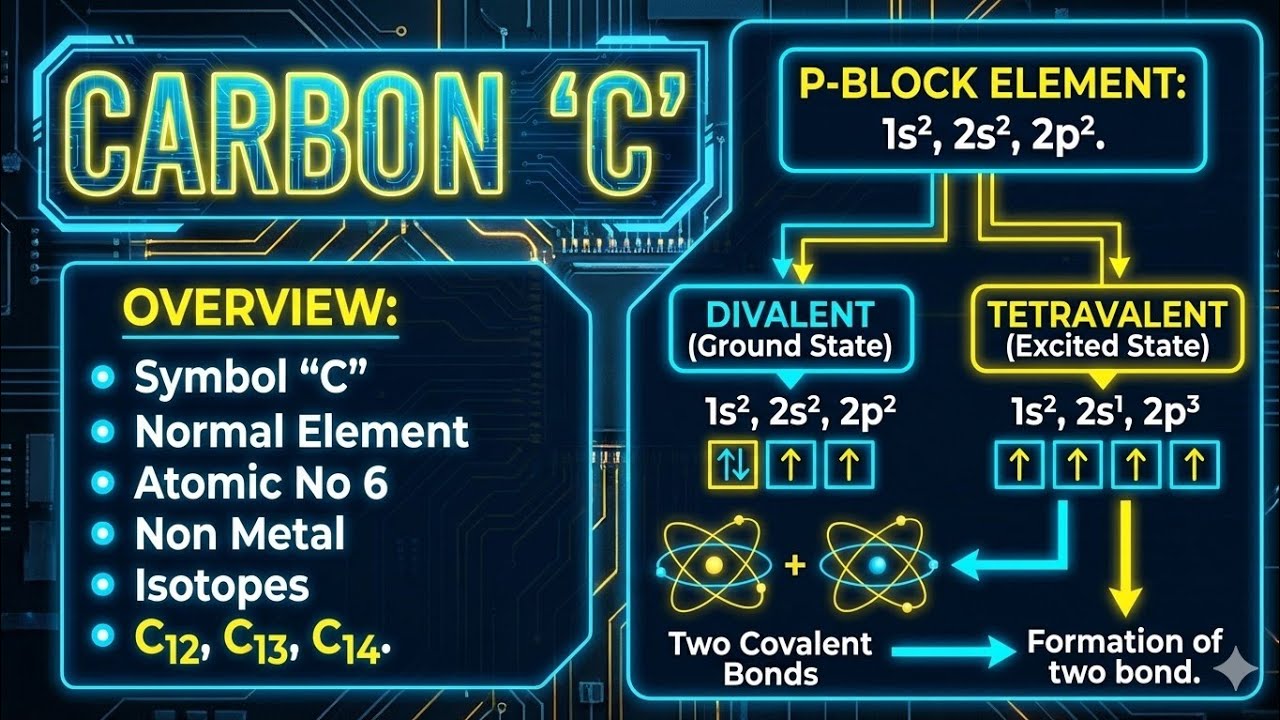 What is carbon|Information required to understand organic compounds|Lecture 2|chapter 3