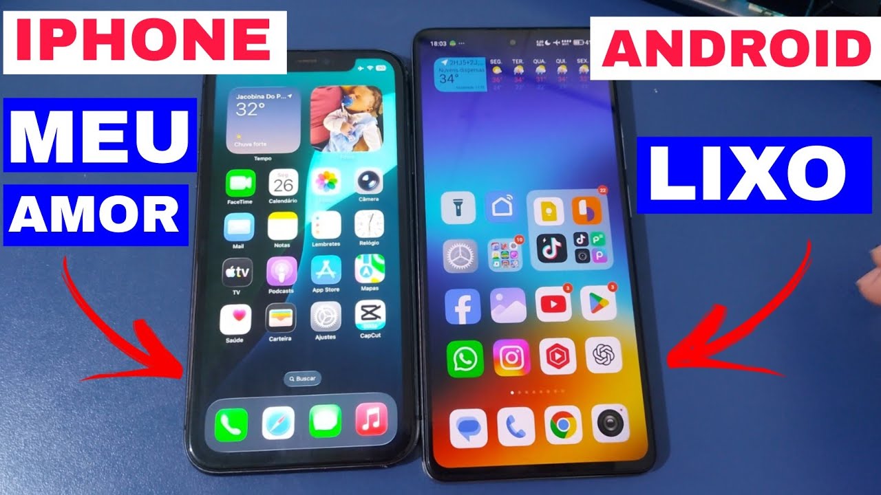 Android é um lixo trava, lento iPhone vs Android Teste na prática