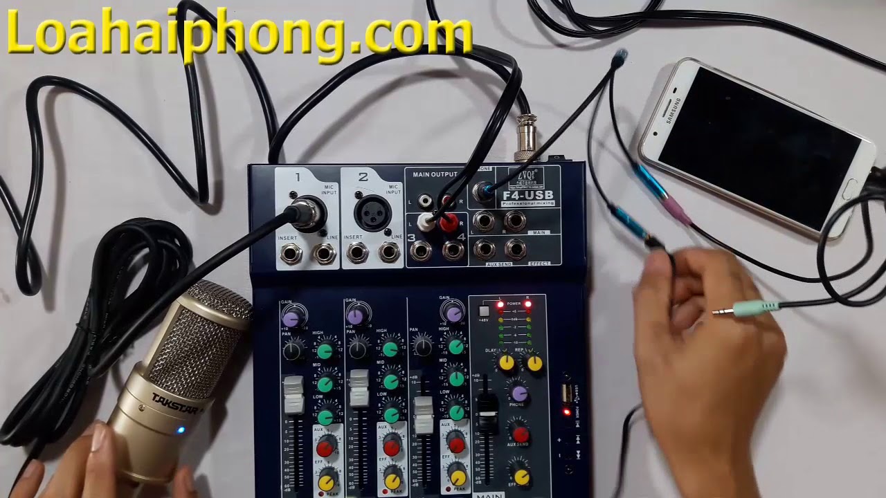Hướng dẫn sử dụng sound card mixer f4 chi tiết