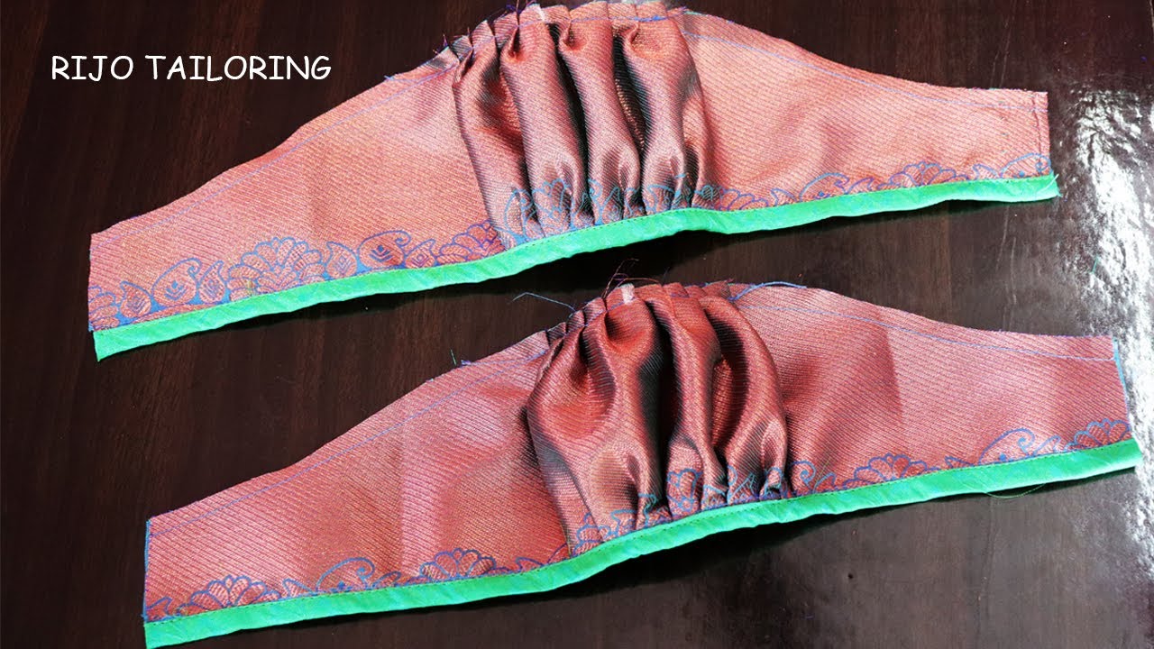 5 to 6 years kids puff sleeve cutting and stitching / pattu pavadai puff sleeve cutting & stitching