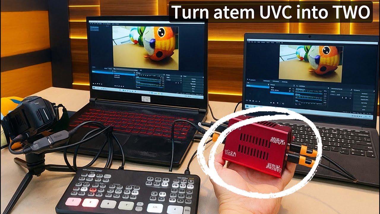 UVC splitter with atem mini pro for iOS use or Dual live streaming on PC