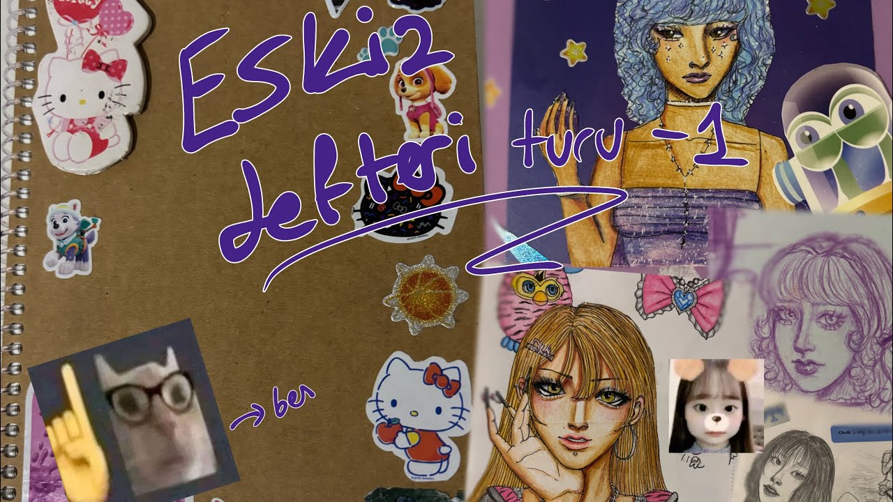 Eskiz defteri turu/Sketchbook tour (ilk videom lütfen gülmeyin)