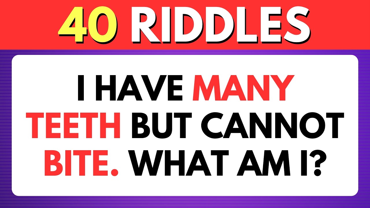 Only 1% Can SOLVE These 40 TRICKY RIDDLES 🧠🧩