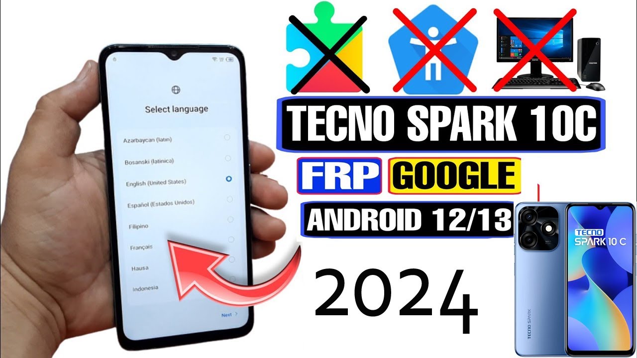 Tecno Spark 10c(K15k) FRP Bypass NEW METHOD 2024 Android 11/12/13 | NO PC#unlock