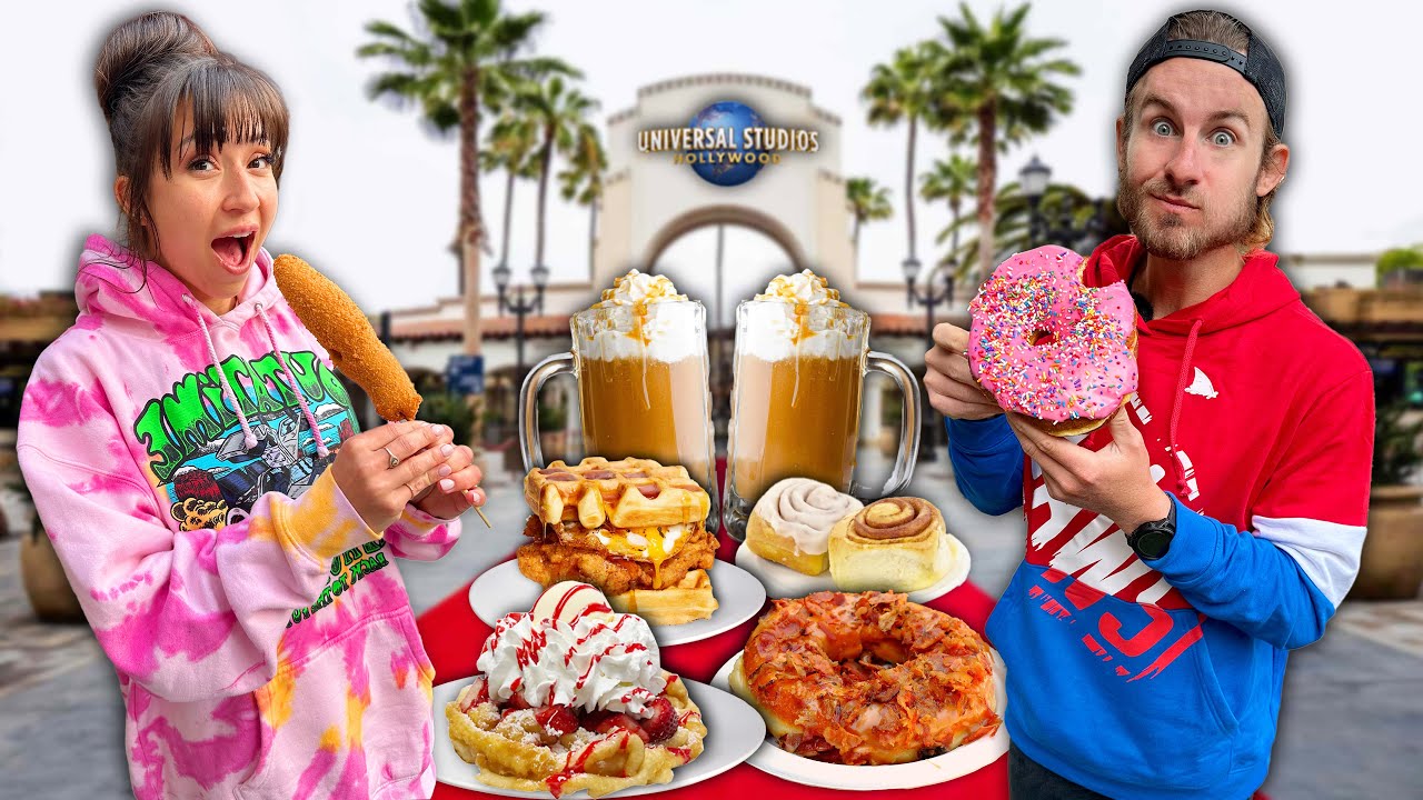 Мы ели самую вредную еду в Universal Studios в течение 24 часов!