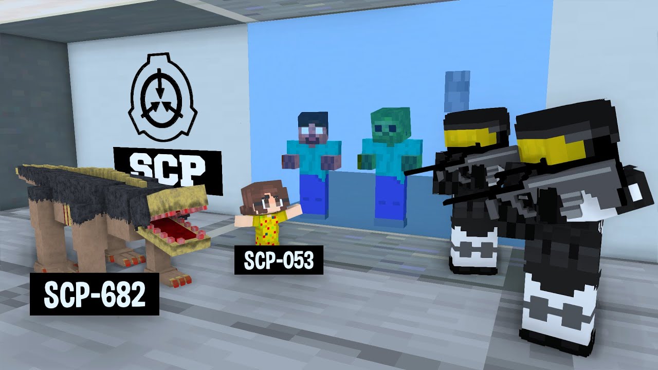 SCP 682 & SCP 053 PRISON BREAK MONSTER SCHOOL RESCUE - MINECRAFT