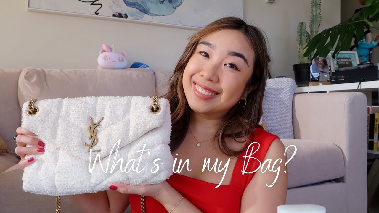 WHAT'S IN MY BAG | YSL Loulou Puffer in Tweed for the Winter