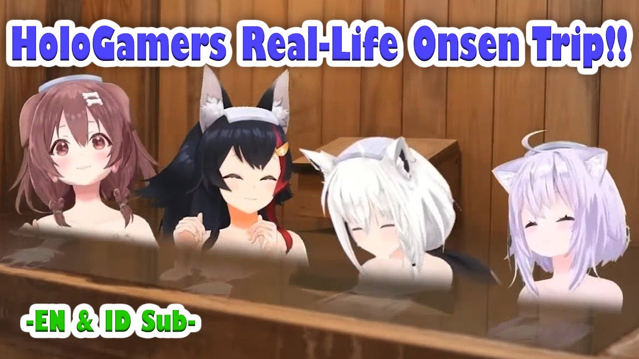 Fubuki Brings HoloGamers, Okayu, Korone, Mio, to an Onsen Trip in Real-LIfe for Her Anniv [Hololive]