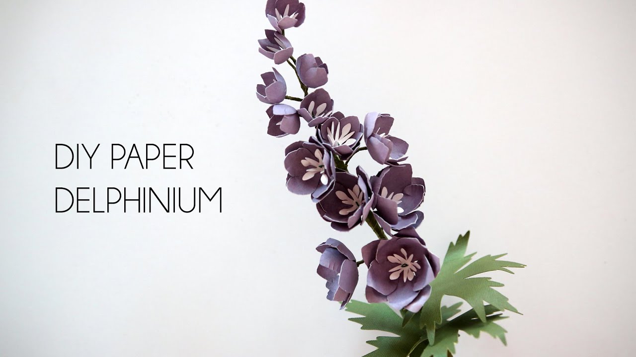 DIY Paper Delphinium (Paper Flower Cricut/Silhouette Crafts)