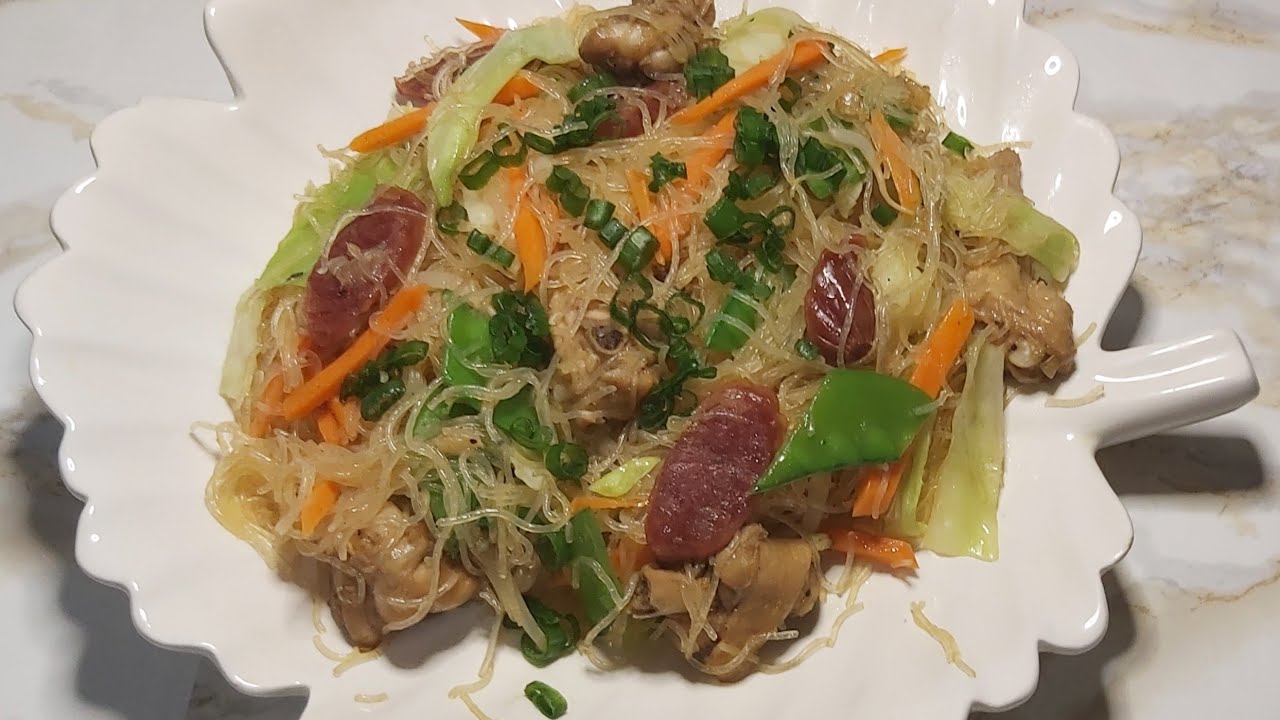 how to cook bihon with Chinese sausage