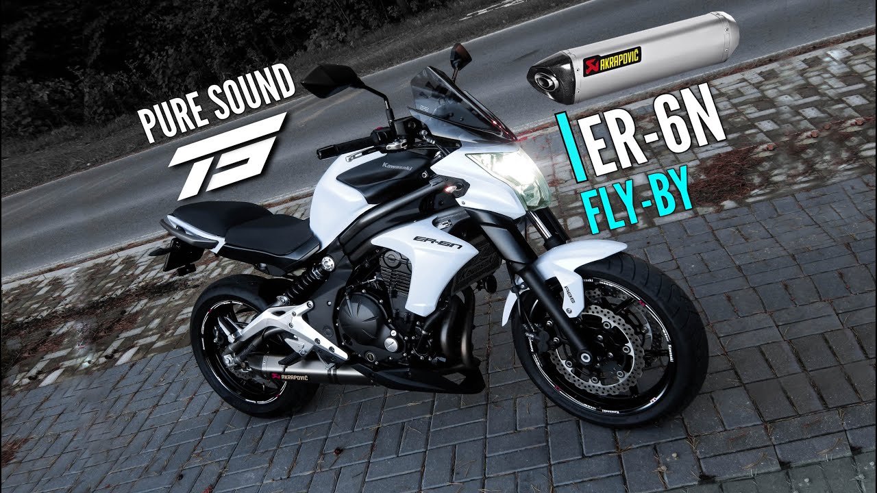 KAWASAKI ER-6N AKRAPOVIC | FlyBy | Pure Sound (NO DB-KILLER)