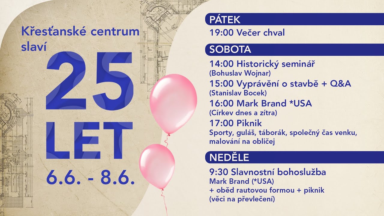 25 let - Slavnostní shromáždění - Letnice - Host: Mark Brand (8.6.2025)