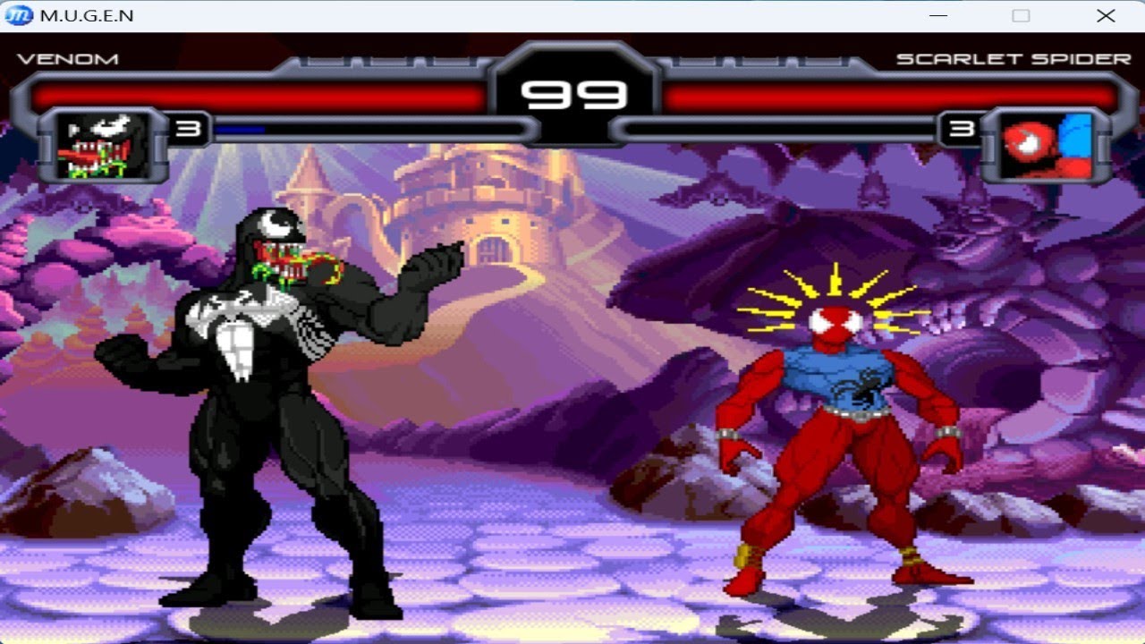 Venom vs Scarlet Spiderman SUPER CRAZY FIGHT😤 Marvel Comics Mugen Epic Battle Tribute