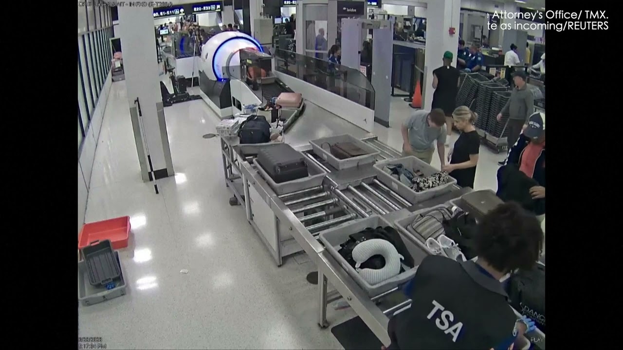 Surveillance video released after Miami airport security officers accused of stealing from passenger