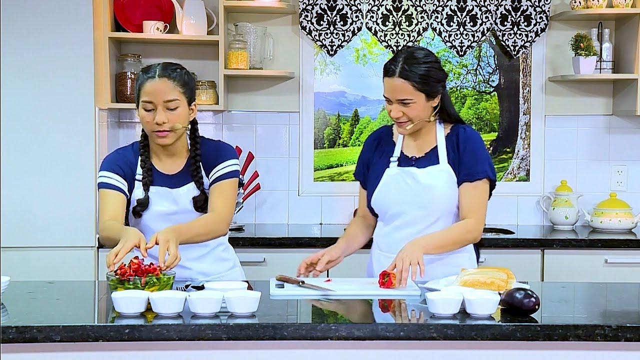 SABOR Y SALUD con Cindy: 01 Pimentones Salteados y Relleno de Berenjena