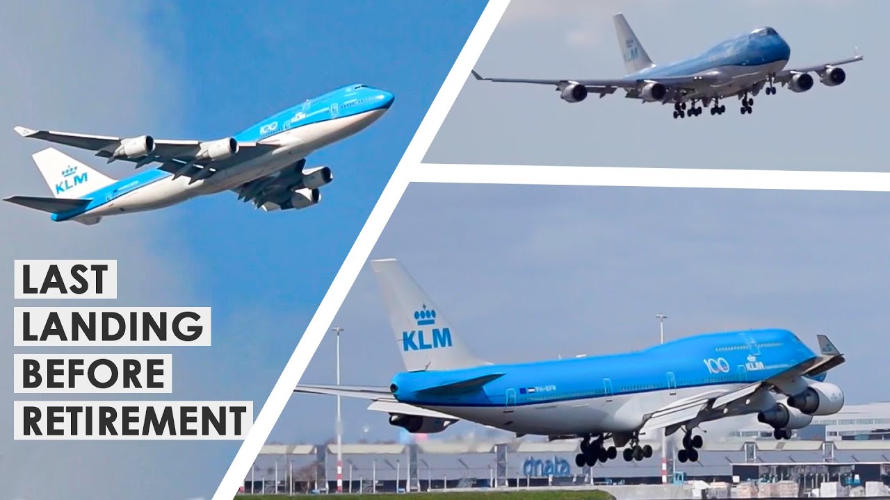 LAST LANDING - RETIRING KLM B747 PH-BFW KL686 [Low pass & landing]
