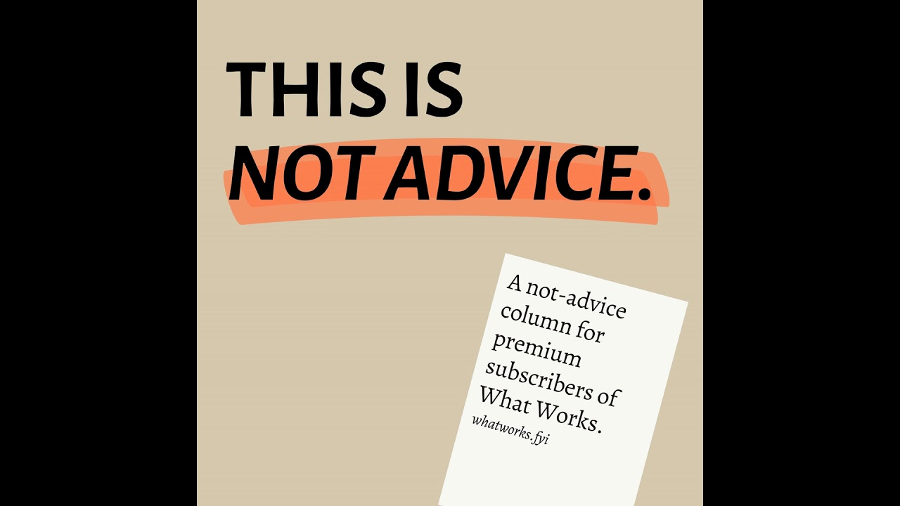 This is Not Advice: Beyond Creating Versus Consuming