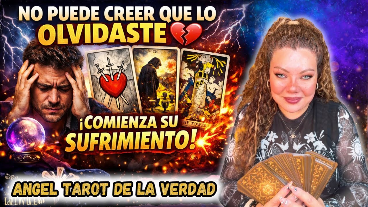 😱NO PUEDE CREER QUE LO OLVIDASTE💔Ahora está DESESPERADO y su sufrimiento ya comenzó⚡️Tarot Amor🔮