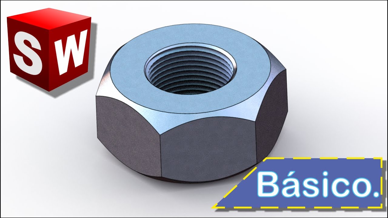 Tutorial Diseño básico de una tuerca en Solidworks 2014 Español