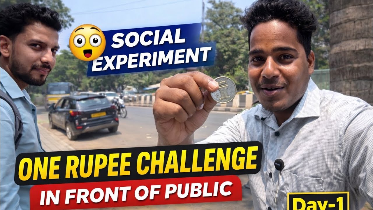 One Rupee Challenge in Front of Public | Social Experiment 😲 | Day-1 | @BhadrakiaAshutosh