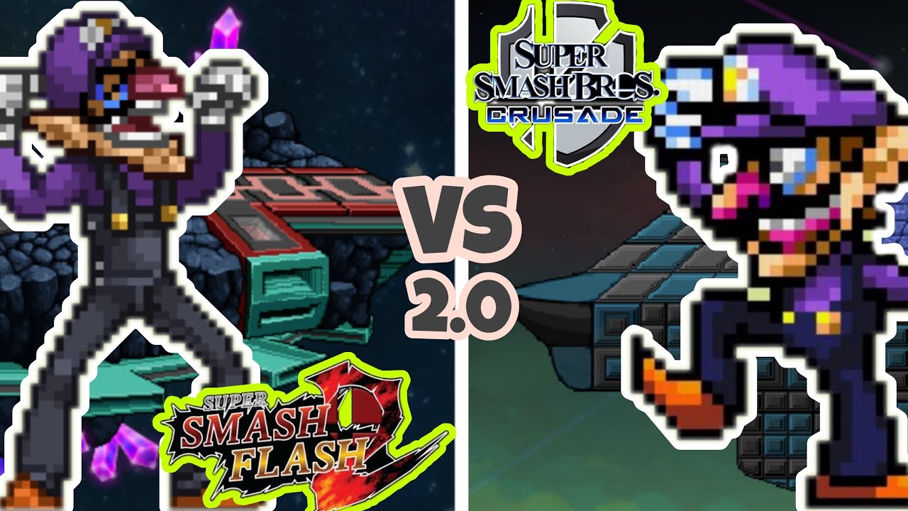 Moveset Comparsion- Waluigi (SSF2 vs SSBC) 2.0