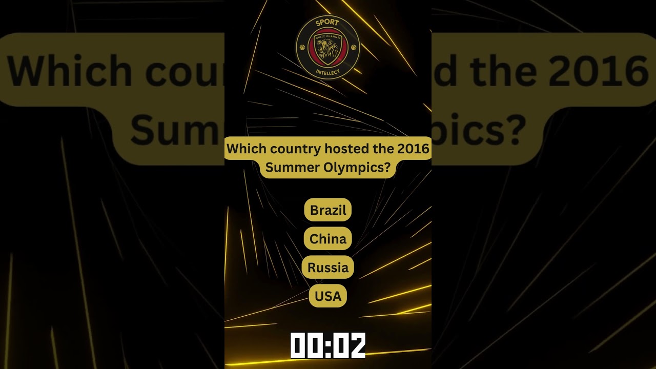 Which country hosted the 2016 Summer Olympics?  #quiztime #sportstrivia