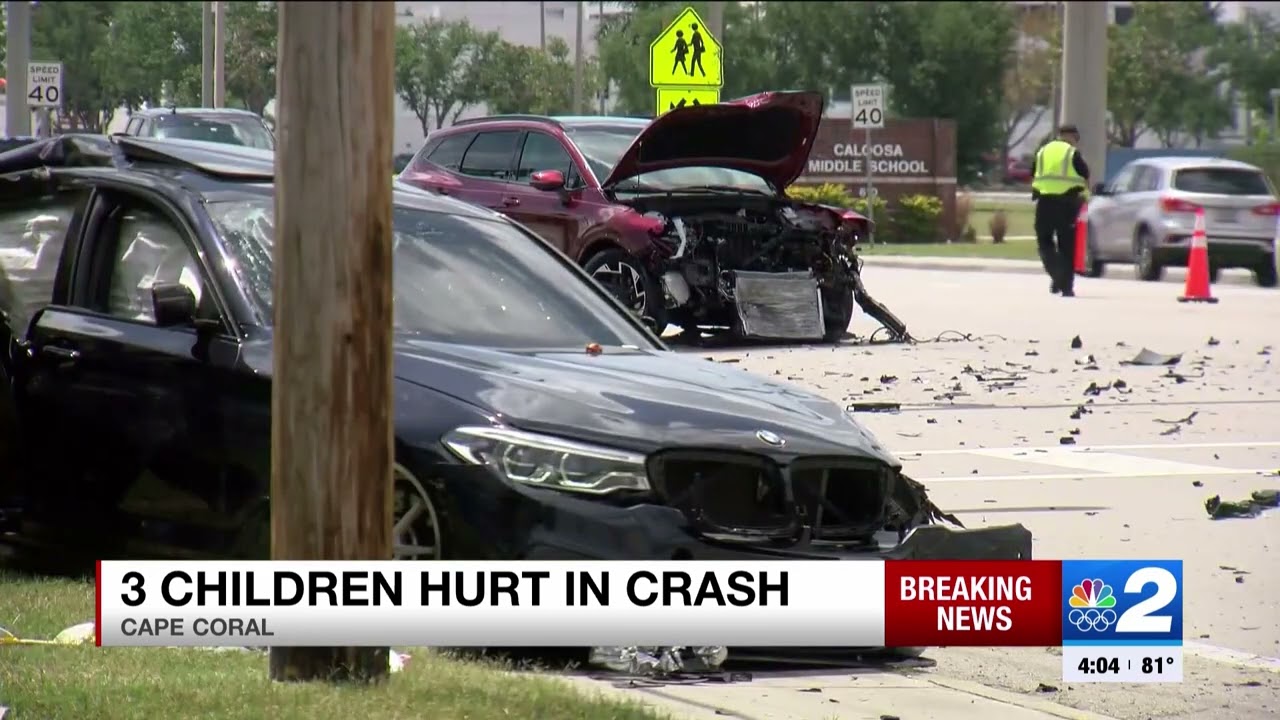 1 adult, 3 children seriously injured crash on Del Prado Blvd South in Cape Coral