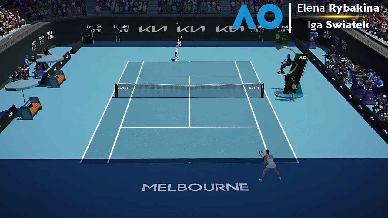 Elena Rybakina vs. Iga Swiatek | Australian Open (AO) | Tiebreak+ gameplay [Legendary AI]