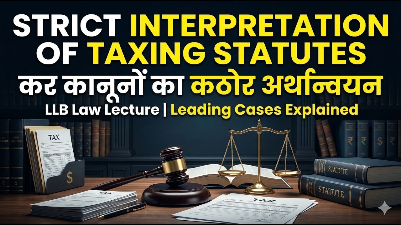 STRICT INTERPRETATION OF TAXING STATUTES क्या है? | कर कानूनों का कठोर अर्थान्वयन – LEADING CASES