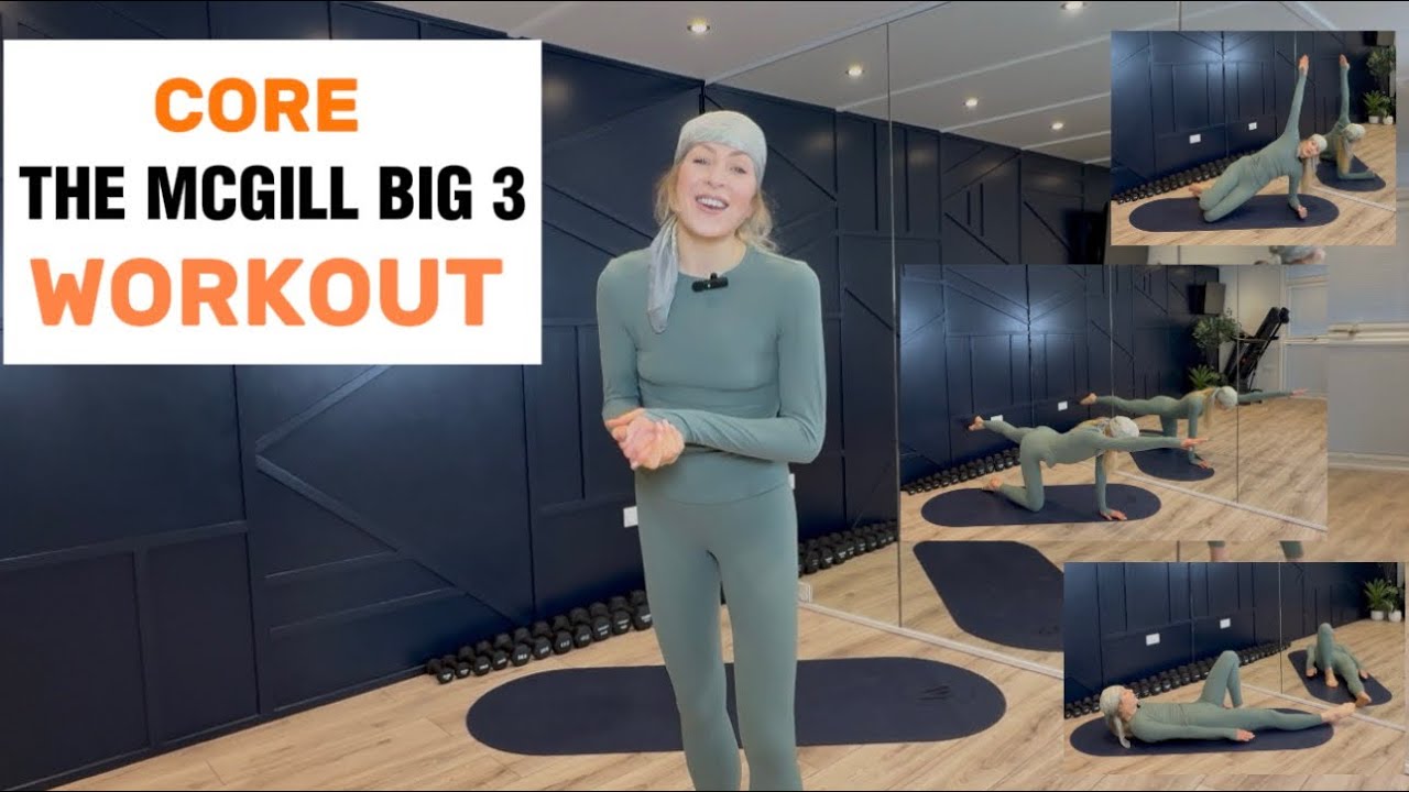 McGill Big 3 Core Rehabilitation Workout | Back Pain & Core Stability