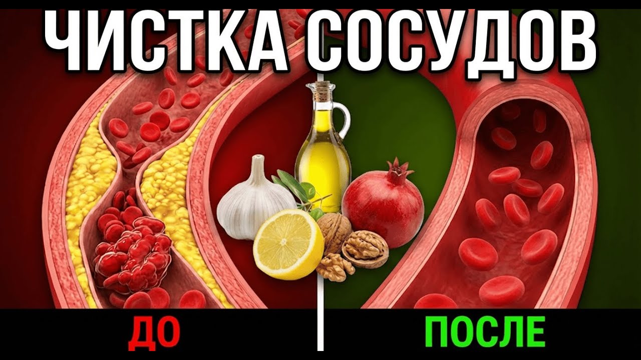5 САМЫХ МОЩЬНЫХ продуктов для очищения СОСУДОВ. Съедайте ЭТО каждый день, чтобы растворить тромбы!