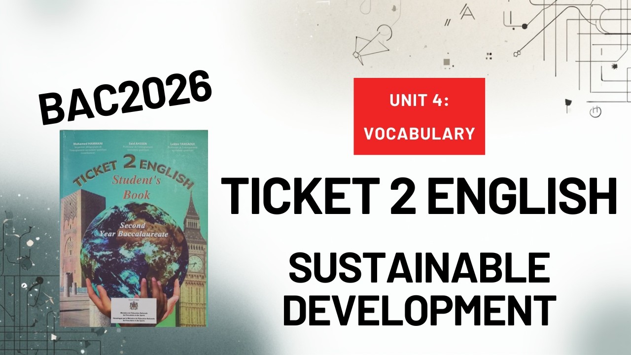 UNIT 4: Sustainable Development l Vocabulary l Ticket to English 2 #BAC2026
