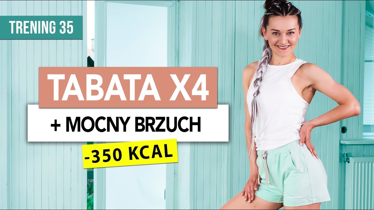 Wyzwanie 90 DNI | TRENING 35: Odchudzający trening interwałowy: TABATA X4 | Monika Kołakowska