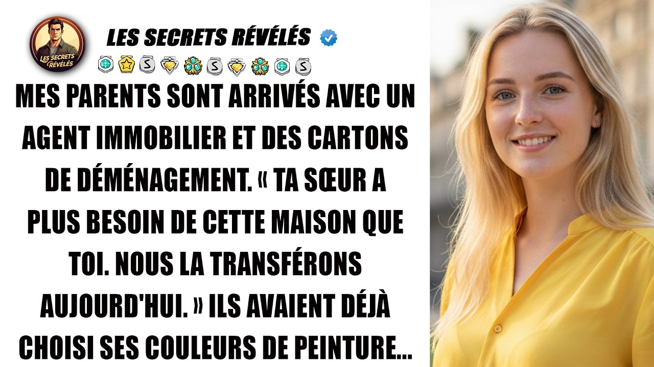 Mes parents ont donné ma maison à ma sœur, oubliant que l'acte est aussi à mon nom.