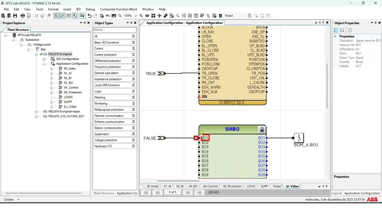 ABB REL670 - 03: Application Configuration