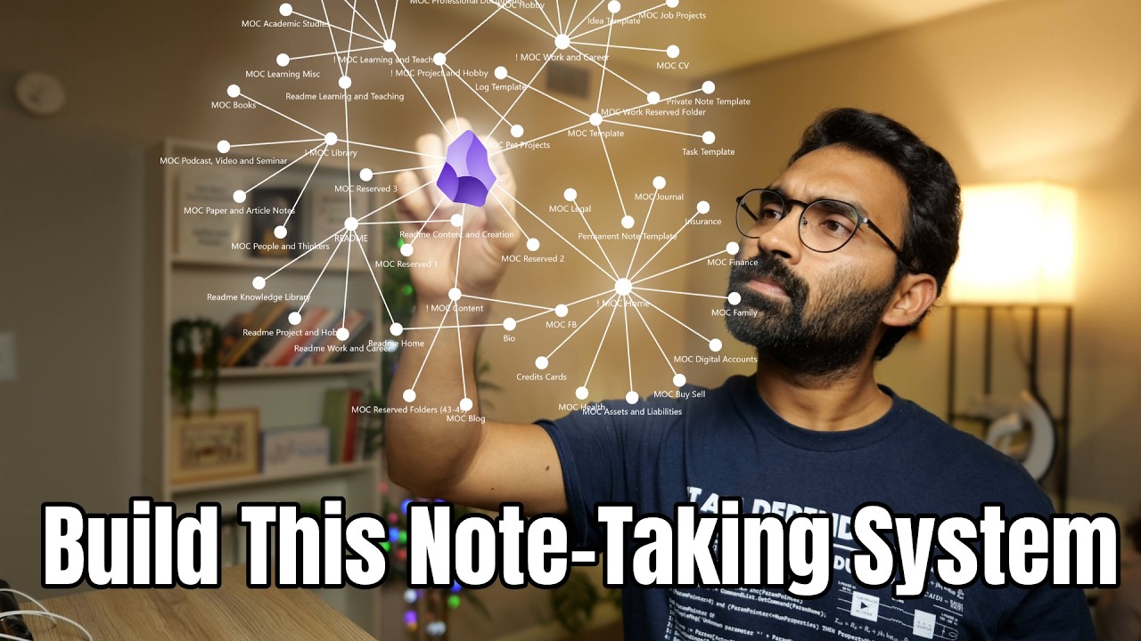 Build Folderless Zero-Friction Note-taking System in Obsidian From Scratch
