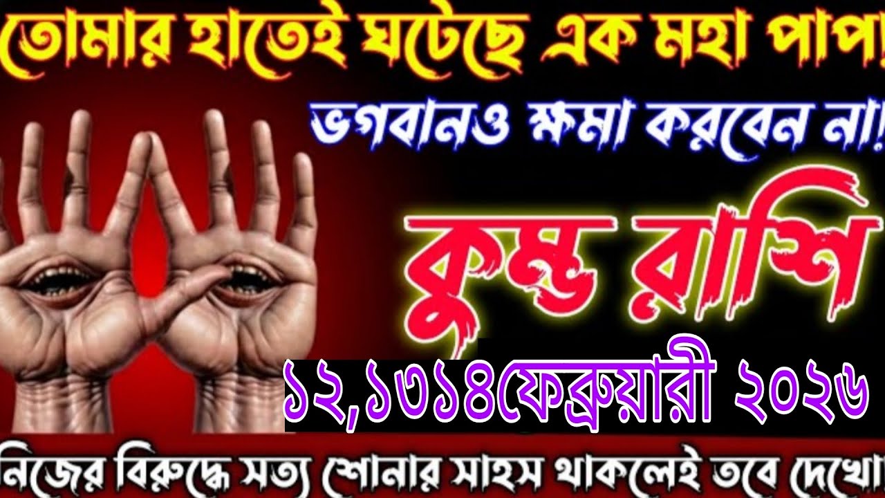 তোমার হাতেই ঘটছে এক মহা পালা! 😱 কুম্ভ রাশি | ১২-১৪ ফেব্রুয়ারি ২০২৬ | জীবন বদলে যাবে Kumbh Rashi 