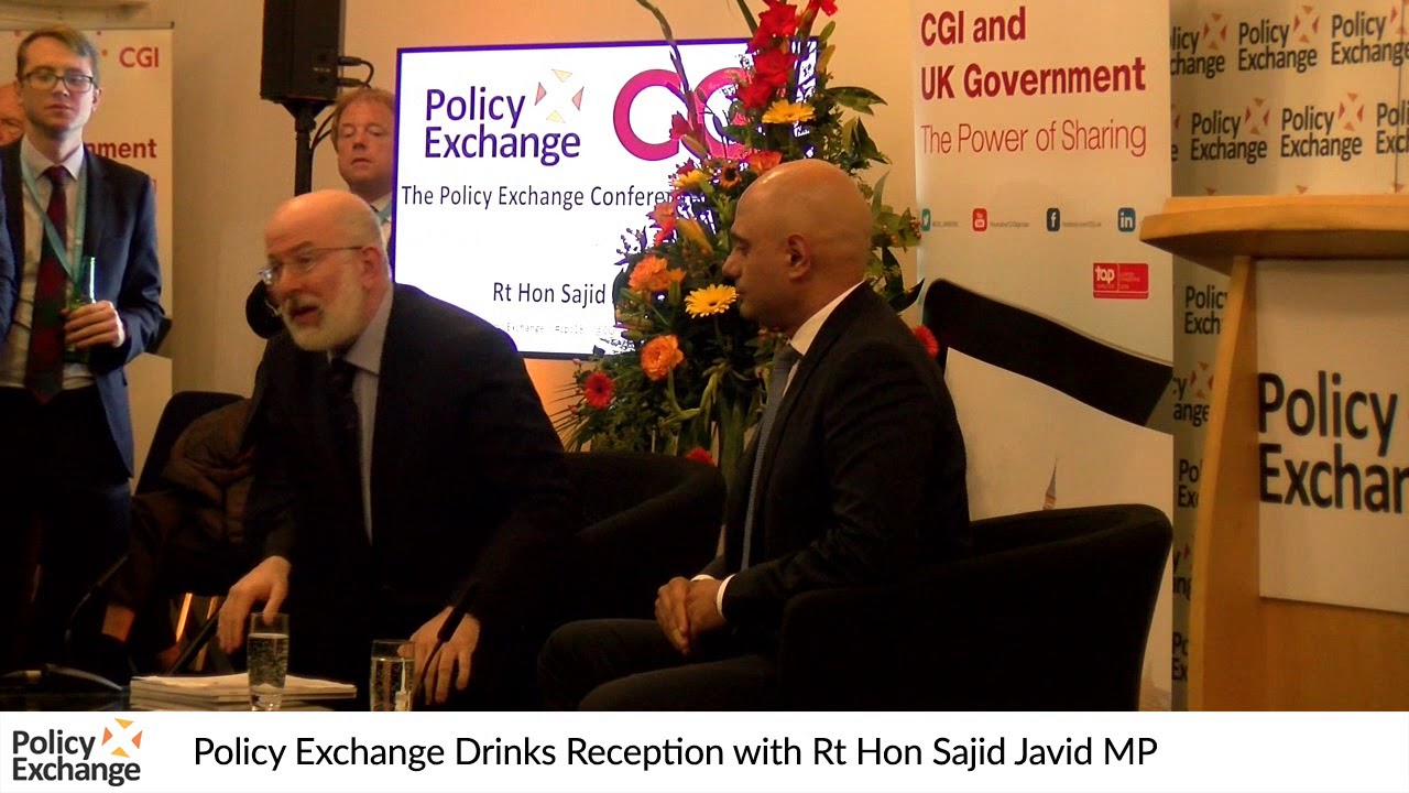 Policy Exchange Drinks Reception with Rt Hon Sajid Javid MP