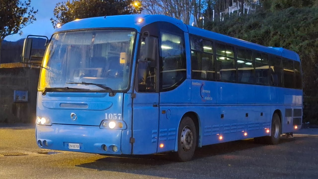 Salita San Floro su linea scolastica con irisbus 389E.12.36 delle FdC matricola 1057 (video vecchio)