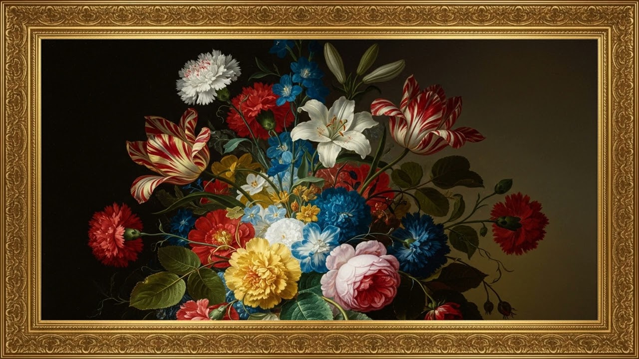 Golden Age Floral Art | 3 Hour Vintage Oil Painting for Elegant Display