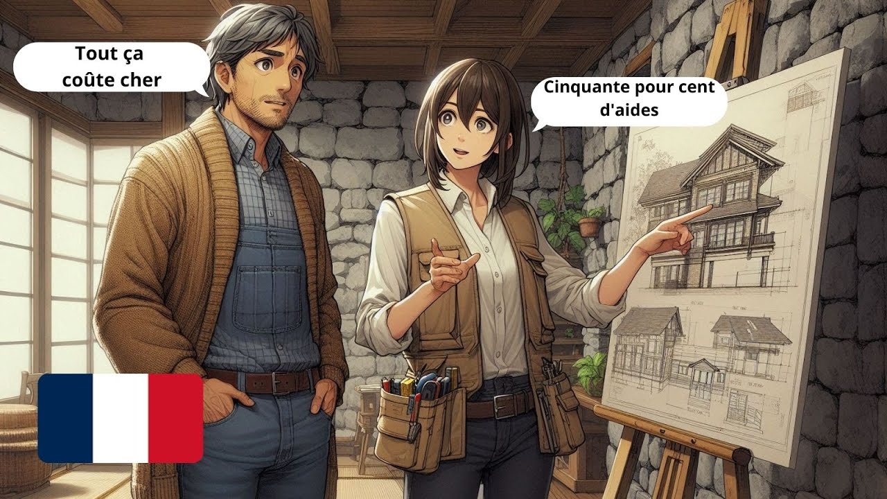 10 Short French Conversations for Beginners | Home Renovation & Contractors (A1-A2)