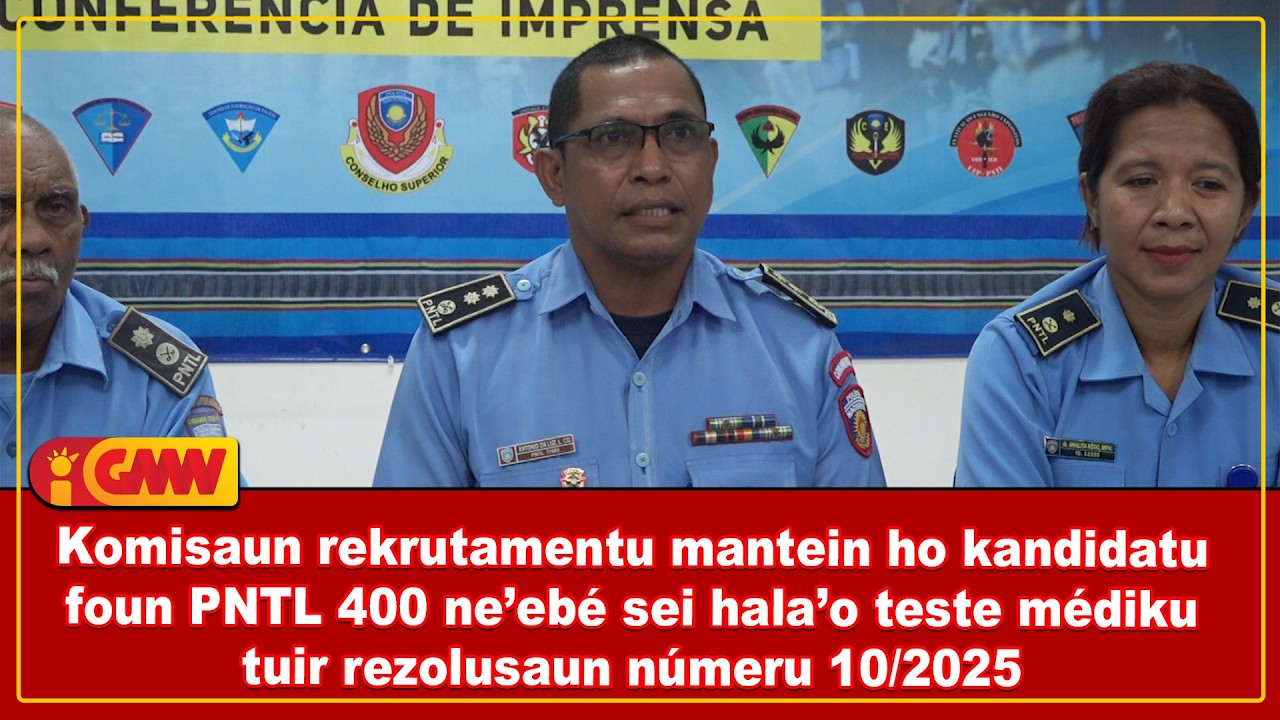 Komisaun rekrutamentu mantein ho kandidatu foun PNTL 400 ne’ebé sei hala’o teste médiku