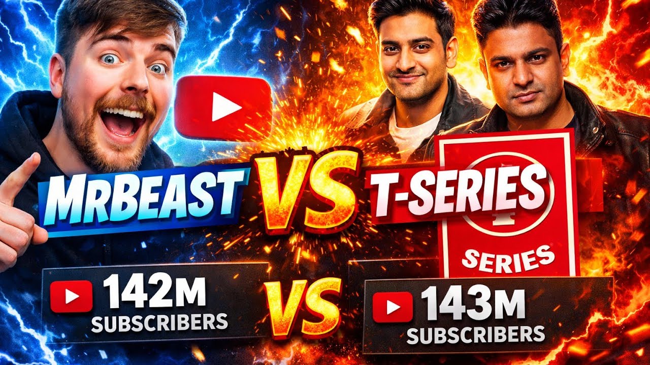 Mr beast vs T series Subscriber Battle