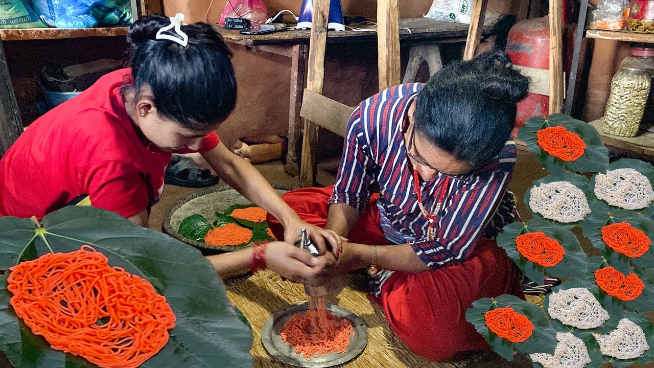 Making Jhilinga bread at home | घरमा झिलिङ्गे बनाउने तरिका | Traditional village life in Nepal